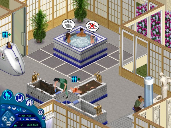 Relaxing at the spa