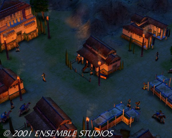 Village at night