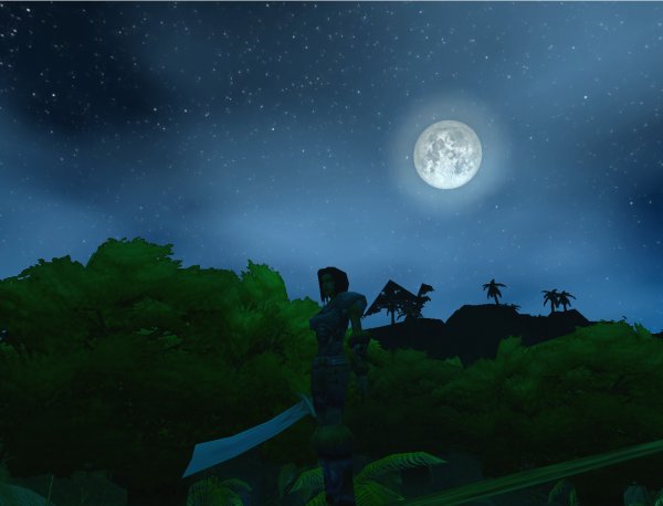 Female at night