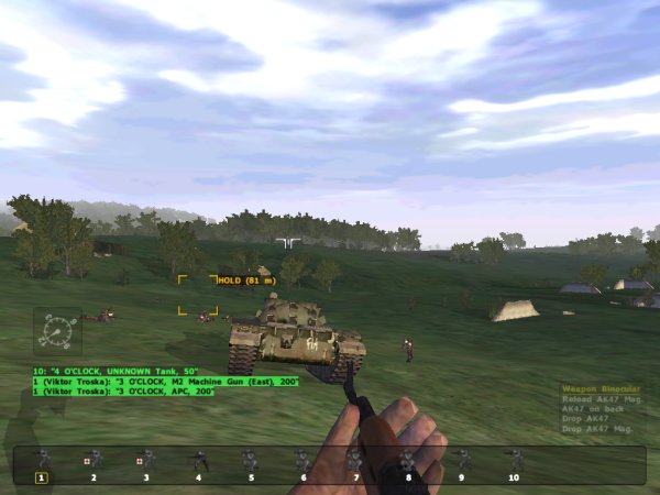 Following a tank