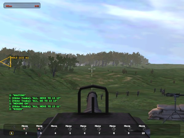 Manning a big gun