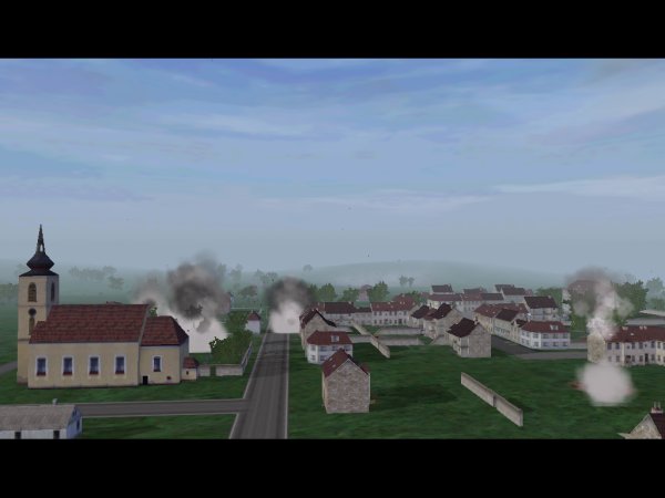 Town under fire