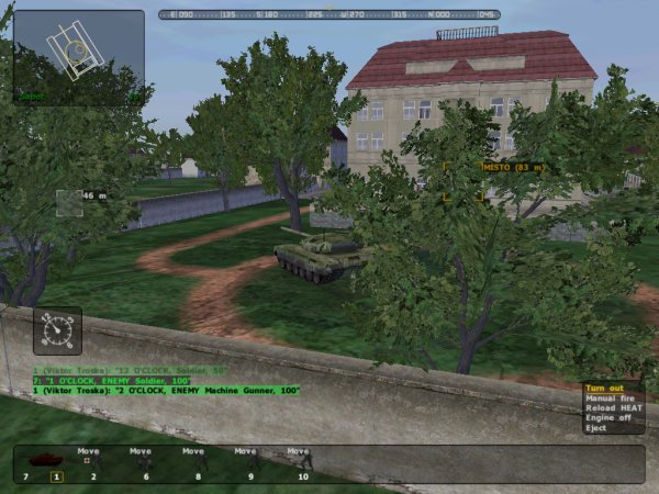 Tank in town