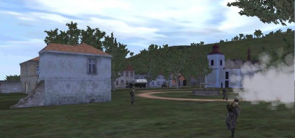 Battle in town