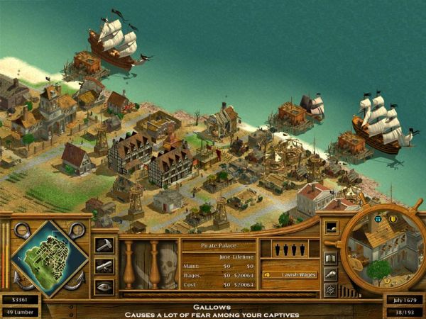 A large pirate town