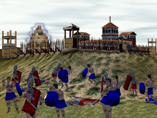 Fortifications on a hill