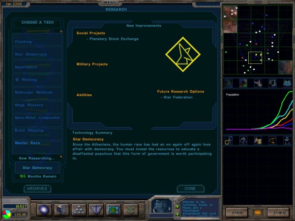 Research screen