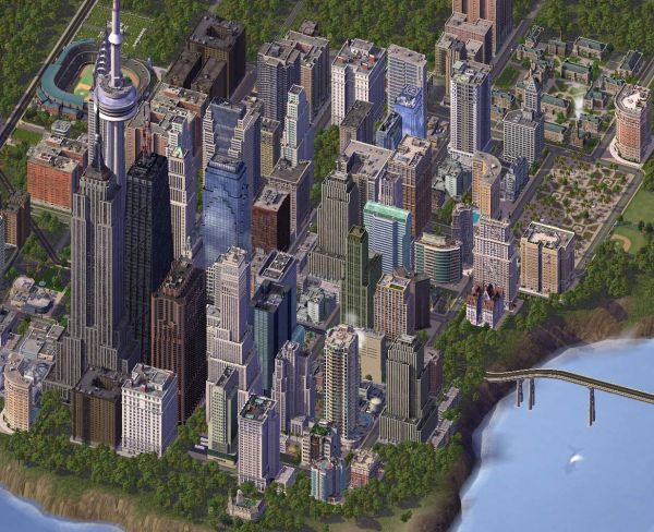 City by the water