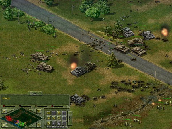 Tanks assaulting AT guns