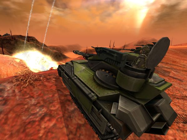 Tank in the desert