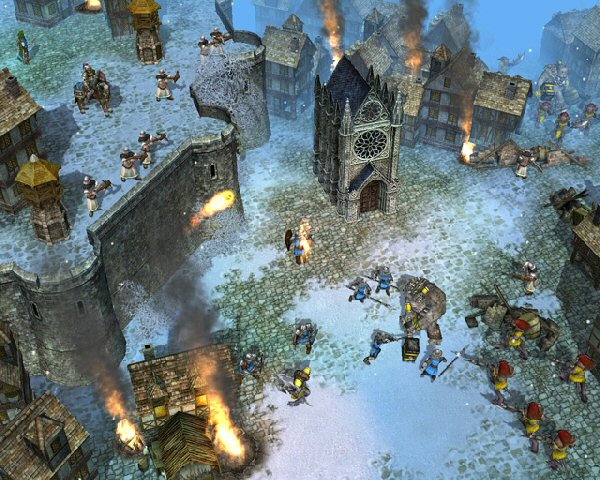 Burning village