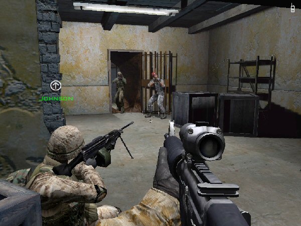 Interior firefight
