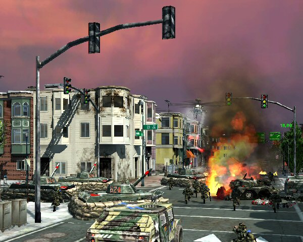 Streets on fire