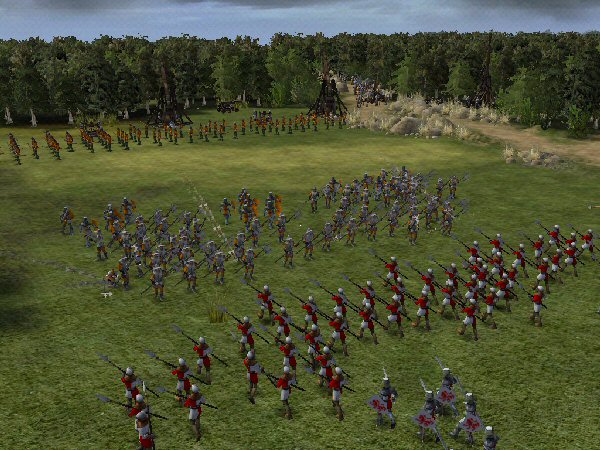 Armies line up