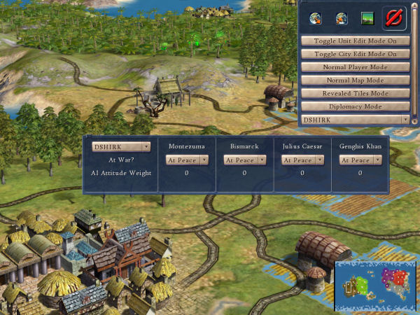 Diplomacy editor