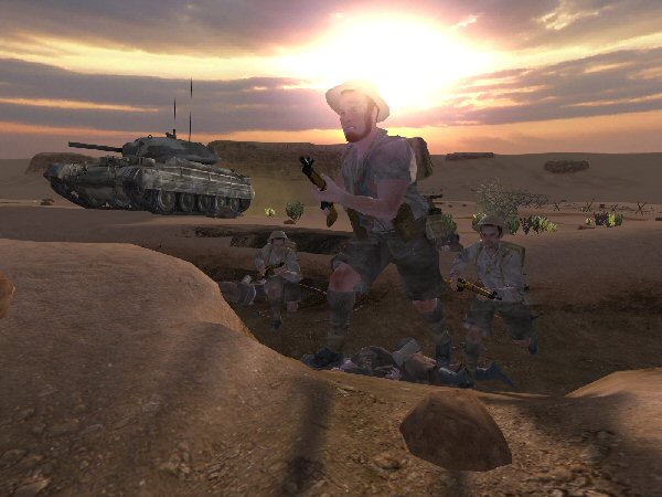 British in the desert