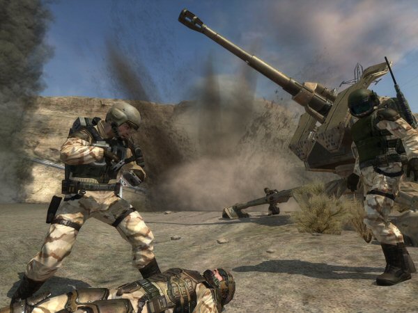 Artillery unit under fire
