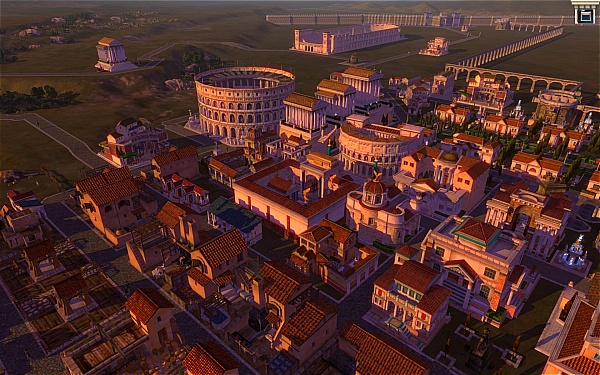 City at dusk