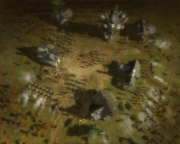 Village under assault