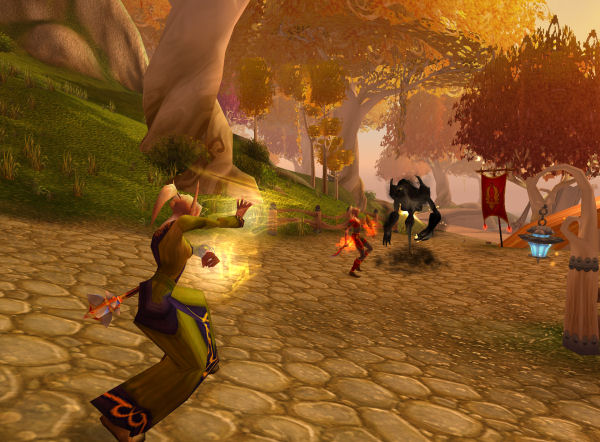 Blood elf keeps up the fight