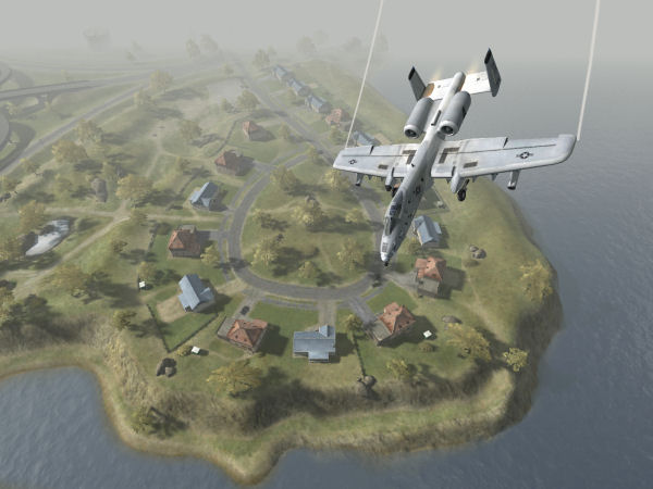 Over the suburbs