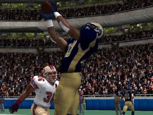 Faulk makes the catch