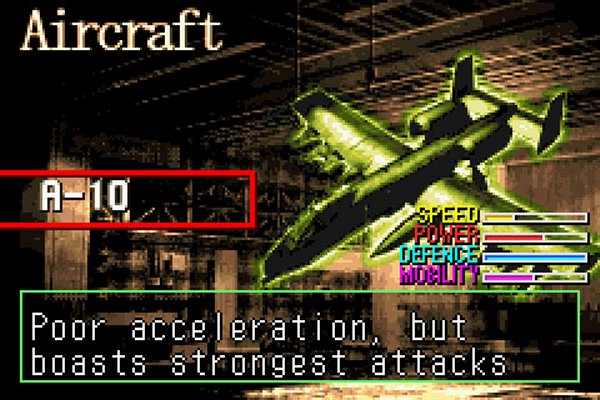 Aircraft select