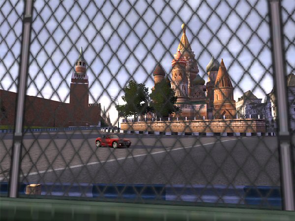 View from behind the fence