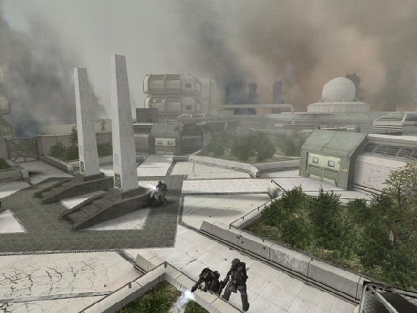 City in flames