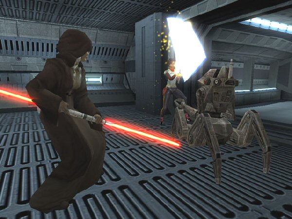 Two fight the droid