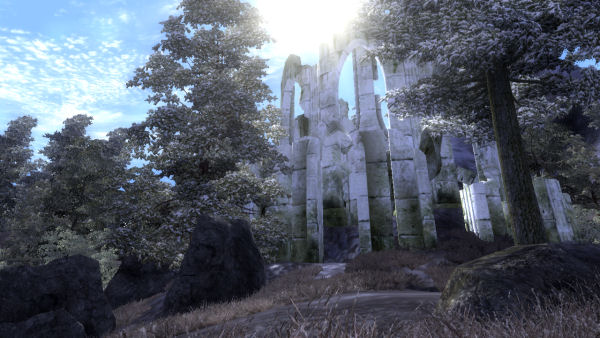 Snowy ruins