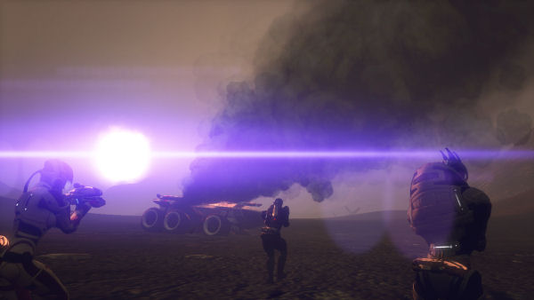 Burning vehicle