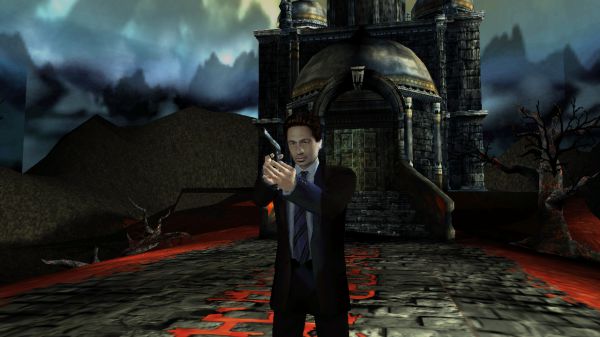 Mulder scans the area