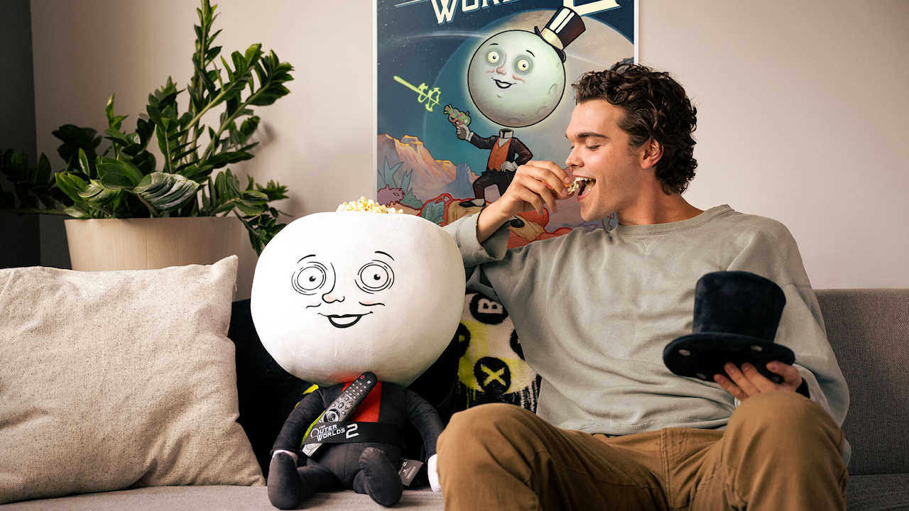 Moon Man on couch