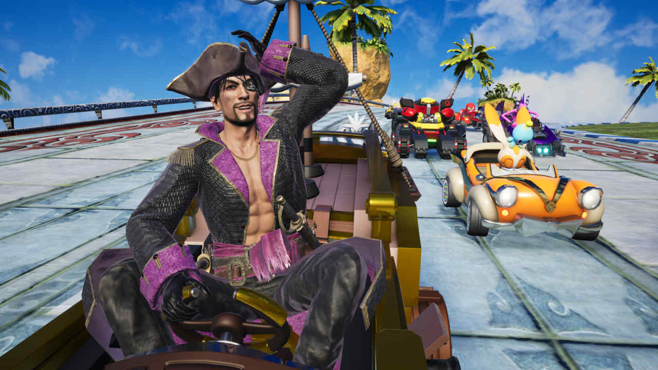 Captain Majima raiding Sonic Racing: CrossWorlds