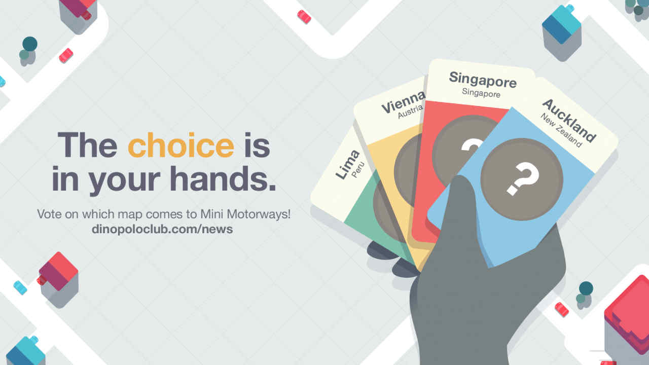 Vote on the next destination for Mini Motorways
