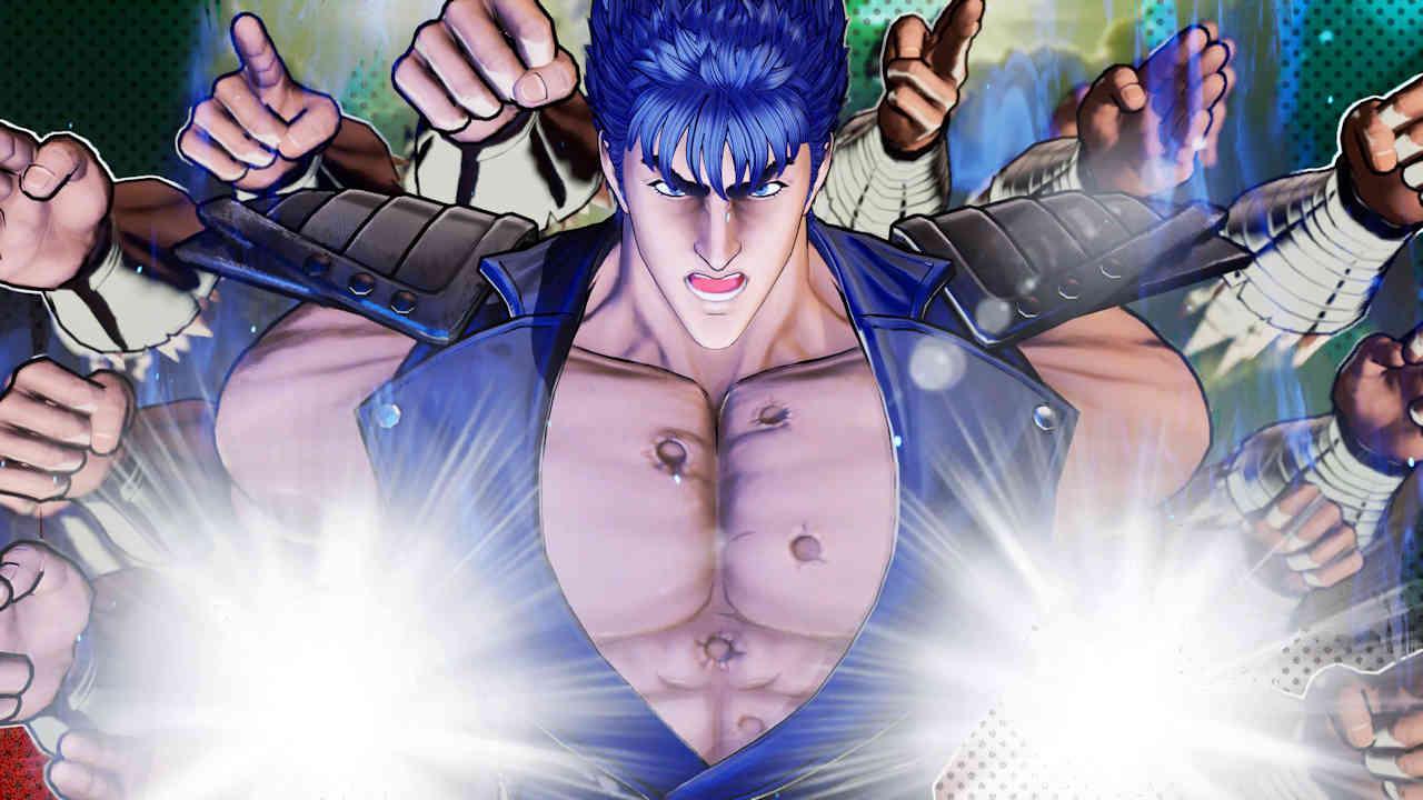 Kenshiro punching into City of the Wolves