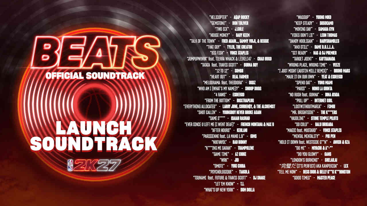 NBA 2K27 soundtrack revealed